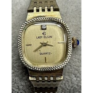 Lady Elgin DZ848432 Watch New Battery 18MM 7" Gold Tone D59‎